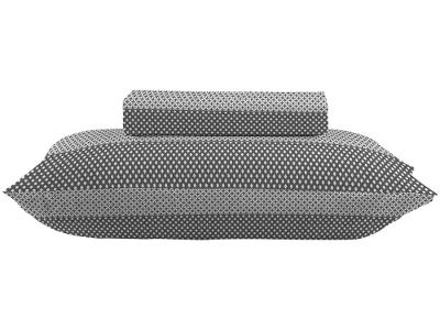 Jogo de Cama Solteiro 100% Algodão Camesa 120 Fios Super Cotton Cinza 2 Peças