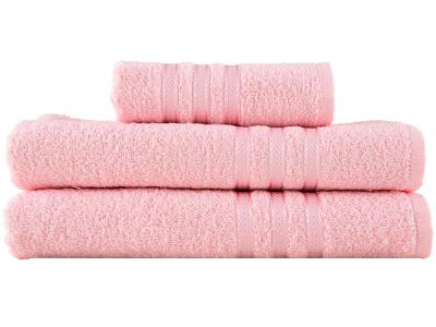 Jogo de Toalhas de Banho e Rosto Dohler 100% Algodão Priori Rosa 3 Peças