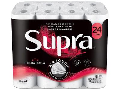Papel Higiênico Folha Dupla Bracell Supra 24 Rolos 30m