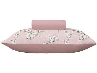 Jogo de Cama Solteiro Atlântica Delicata Rosa e Branco 2 Peças