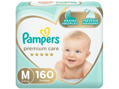 Fralda Pampers Premium Care Tam M 6 a 10kg 160 Unidades