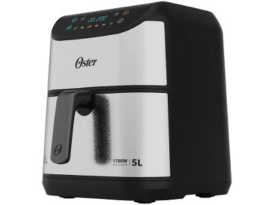 Air Fryer Oster OFRT930 Inox e Preto com Timer Inox 5L