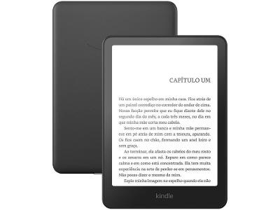 Kindle Paperwhite 12ª Geração 2024 Amazon 7" 32GB 300 ppi Preto Metálico