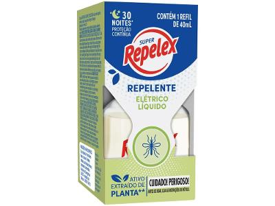 Repelente Elétrico Líquido Super Repelex 7891035002830 40ml 30 Noites