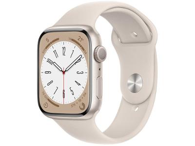 Apple Watch Series 8 45mm GPS Caixa Alumínio Estelar Pulseira Esportiva Estelar