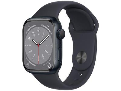 Apple Watch Series 8 41mm GPS Caixa Meia-noite Alumínio Pulseira Esportiva Meia-noite