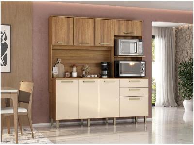 Cozinha Compacta Luciane Luna 8 Portas 2 Gavetas com Torre Quente - Opcional para Pia