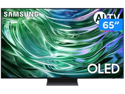 Smart TV 65" Samsung 4K UHD OLED Big TV QN65S90DAEXZD 120Hz Tizen com Alexa e Bixby 4 HDMI 2 USB-A
