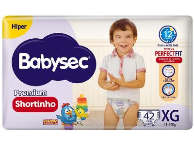 Fralda Shortinho Babysec Premium Hiper XG 11 a 14kg 42 Unidades