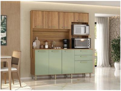 Cozinha Compacta Luciane Luna 8 Portas 2 Gavetas com Torre Quente - Opcional para Pia