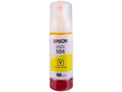 Garrafa de Tinta Epson EcoTank T504 Amarelo Original Refil