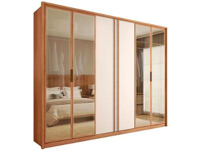 Guarda-roupa Casal 4 Gavetas 6 Portas Caemmun Cristal