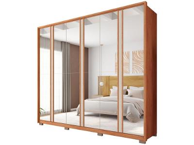 Guarda-roupa Casal com Espelho 4 Gavetas 6 Portas Caemmun Gladiador