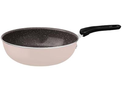 Frigideira Tramontina de Alumínio Tunis Rosa Trufado 24cm