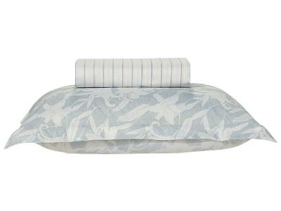 Jogo de Cama Solteiro 100% Algodão Karsten 200 Fios Ananda Azul e Branco 2 Peças