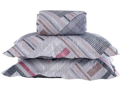 Colcha Queen Jolitex Ultrasonic Dyuri Olinda Cinza 3 Peças