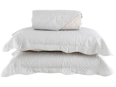 Colcha Casal Jolitex Ultrasonic Dyuri Cinza Prata 3 Peças