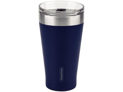 Copo Térmico Parede Dupla com Tampa Tramontina Exata 61646525 Azul 550ml