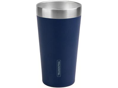 Copo Térmico Parede Dupla Tramontina Exata 61646420 Azul 420ml