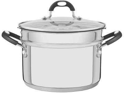 Jogo de Panelas Tramontina de Inox Prata 2 peças Astro Silicone