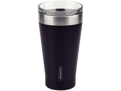 Copo Térmico Parede Dupla com Tampa Tramontina Exata 61646505 Preto 550ml