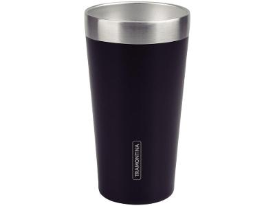 Copo Térmico Parede Dupla Tramontina Exata 61646400 Preto 420ml