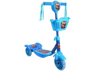 Patinete Infantil 3 Rodas Corrida Lulie Sport com LED com Cestinha