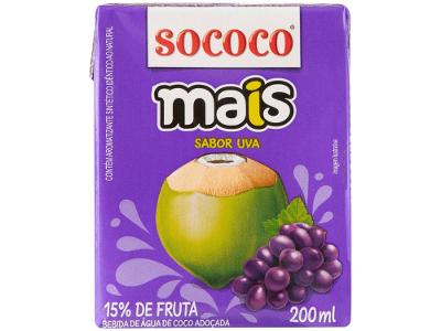 Água de Coco Sococo Mais Natural 200ml