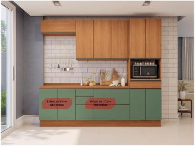 Cozinha Modulada Kappesberg Maxxi com Nicho para Microondas 8 Portas 1 Gaveta