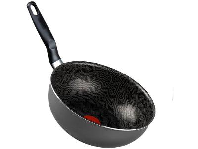 Panela Wok Antiaderente Rochedo de Alumínio Robusta Grafite 25cm