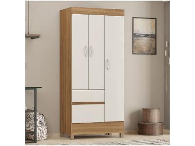 Guarda-roupa Solteiro 2 Gavetas 3 Portas Demóbile Wind