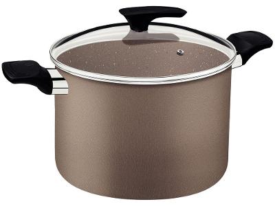 Caldeirão de Alumínio Tramontina Antiaderente Amêndoa 9,6L 26cm Milazzo