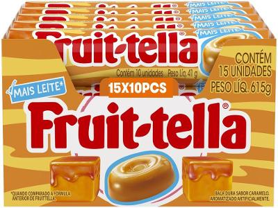 Bala Fruit-tella Caramelo e Leite 41g Display com 15 Sticks