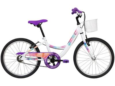 Bicicleta Aro 20 Infantil Caloi Ceci Branco com Cestinha Freio V Brake