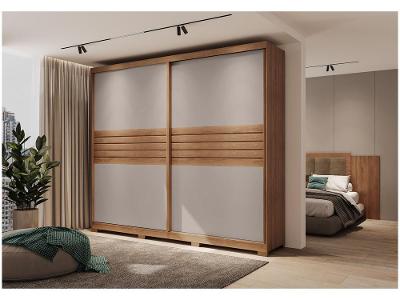 Guarda-roupa Casal Modulado 4 Gavetas 2 Portas de Correr Carraro Magnum 1175