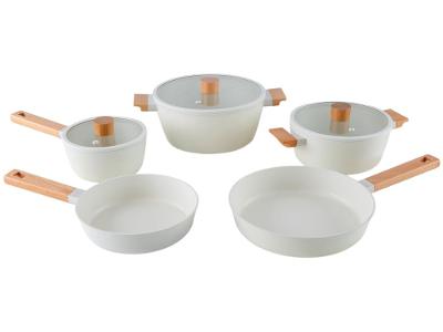 Jogo de Panelas Brinox Revestimento Cerâmico Creme 5 Peças Ceramic Life Nordic