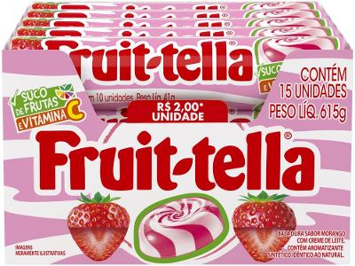 Bala Fruittella Swirl Morango com Creme de Leite