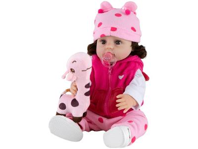 Bebê Girafinha Reborn DY0001-GF Lullie Dolls 48cm 