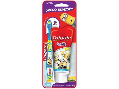 Escova de Dente Infantil Colgate Smiles com Creme Dental 100g