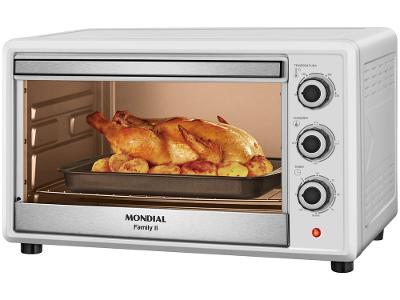 Forno Elétrico de Bancada Mondial Multifuncional 42L Branco e Prata Grand Family II FRN-42-W