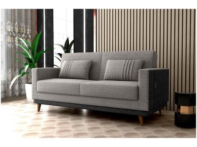 Sofá-cama 3 Lugares Casal Reclinável Facto e Linho Matrix Esther