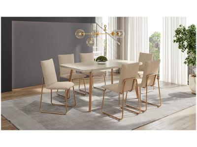 Mesa de Cozinha 6 Cadeiras Retangular Bruna Carraro