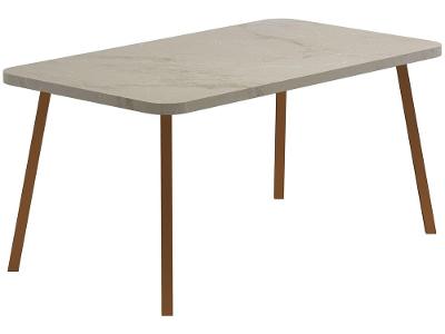 Mesa de Cozinha 6 Lugares Retangular Carraro Stellar