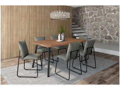 Mesa de Cozinha 6 Cadeiras Retangular Nalva Carraro