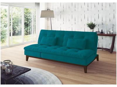 Sofá-cama 3 Lugares Reclinável Suede Linoforte Jade