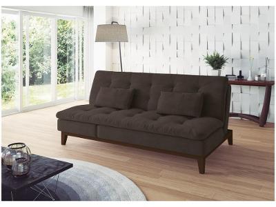 Sofá-cama 3 Lugares Reclinável Suede Linoforte Jade