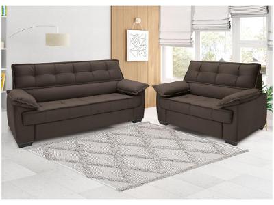 Conjunto de Sofás 2 e 3 Lugares Lisboa Linoforte