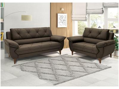 Conjunto de Sofás 2 e 3 Lugares Malbec Linoforte