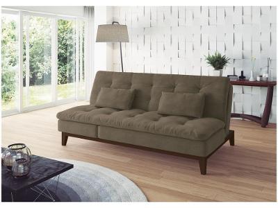 Sofá-cama 3 Lugares Reclinável Suede Linoforte Jade