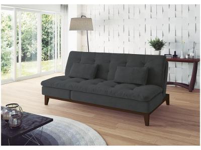 Sofá-cama 3 Lugares Reclinável Suede Linoforte Jade